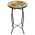thumbnail image 1 of Northlight 19" Sunflower and Bumblebee Glass Patio Side Table, 1 of 4