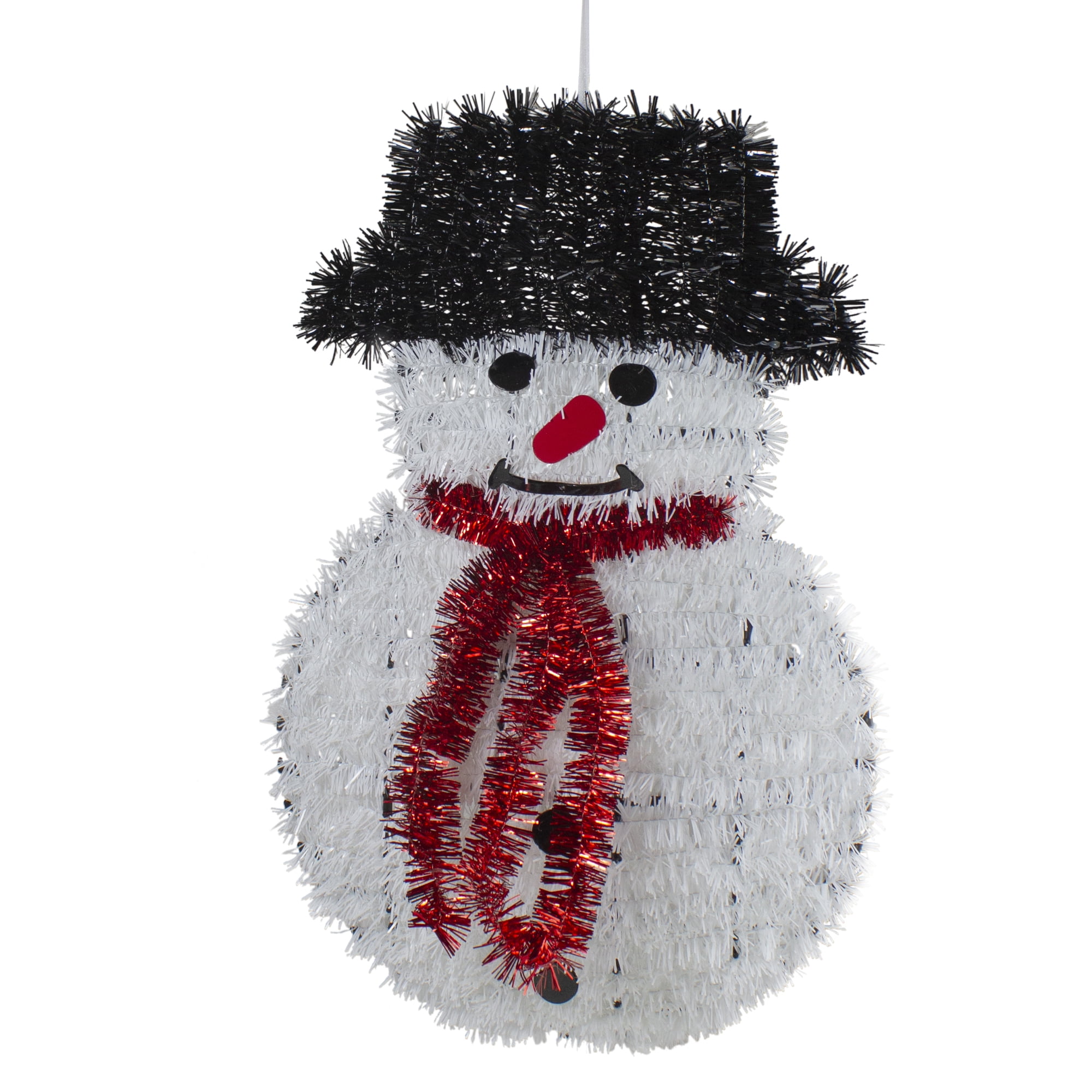 Northlight 19" Tinsel Snowman Christmas Window Decoration - Walmart.com
