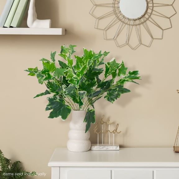 Northlight 19" Two-Tone Sweet Potato Artificial Spring Floral Bush - Green/White