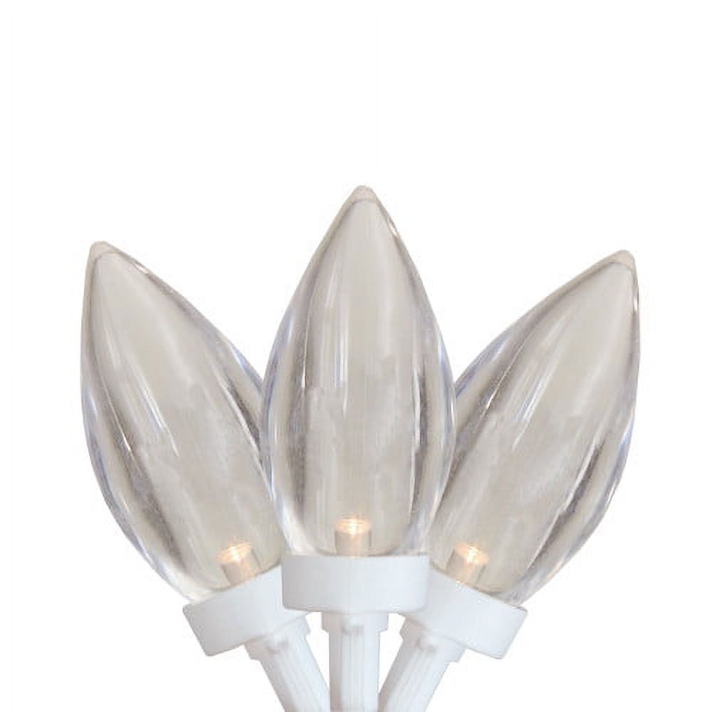 Northlight 1PK 25 Count Warm White LED C9 Christmas Lights, 16 ft White