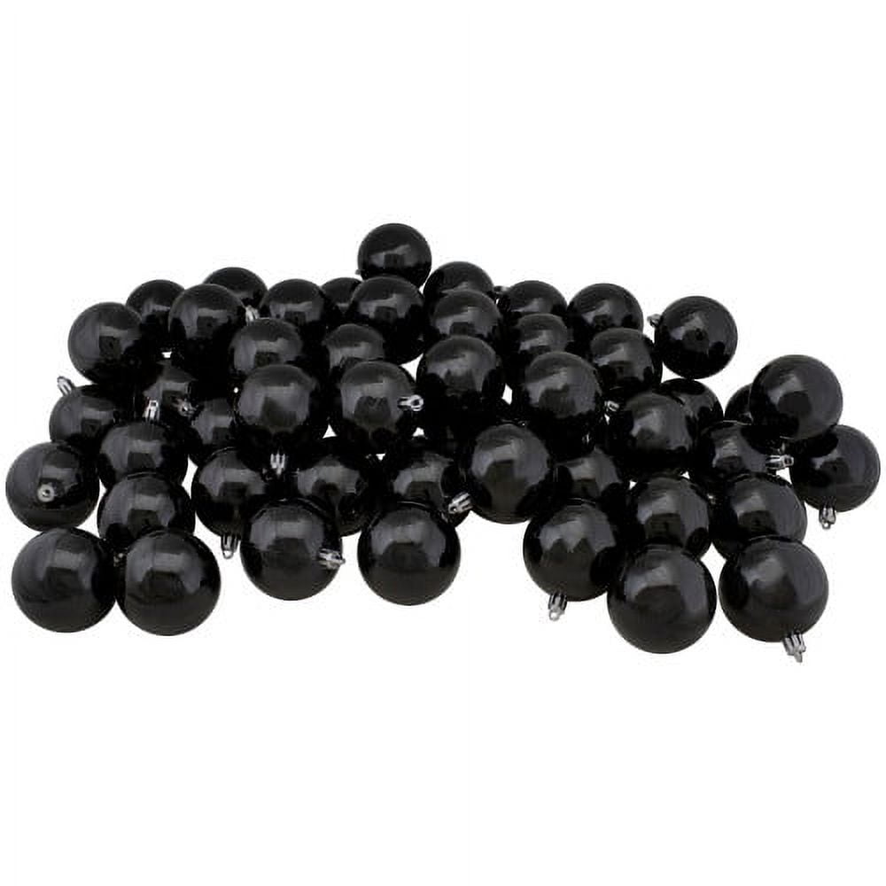 Northlight 1PK 60ct Jet Black Shatterproof Shiny Christmas Ball
