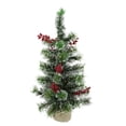 thumbnail image 1 of Northlight 2.1 FT Prelit Battery Operated Artificial Christmas Tree Medium Frosted Pine - Warm Clear, 1 of 1