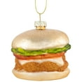 thumbnail image 1 of Northlight 2.5" Glittered Golden Cheeseburger Glass Hanging Christmas Ornament, 1 of 5