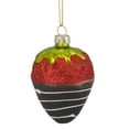 thumbnail image 1 of Northlight 2.75" Chocolate Covered Glittered Strawberry Christmas Glass Ornament, 1 of 3