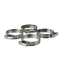 Northlight 2.75" Stainless Steel Adjustable Swimming Pool Hose Clamps - Set of 4
