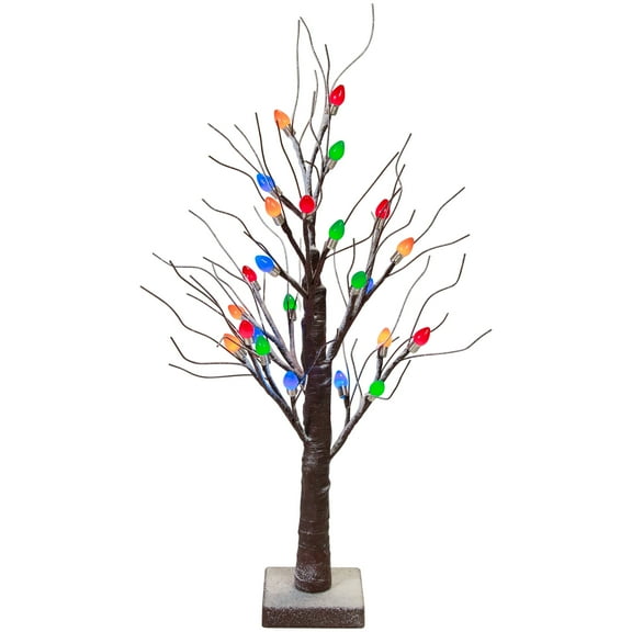 Northlight 2 FT LED Lighted Frosted Tabletop Christmas Tree - Multi-Color lights
