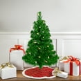 thumbnail image 1 of Northlight 2 FT Prelit Artificial Christmas Tree Paradise Lime Green Tinsel Pine - Clear Lights, 1 of 6