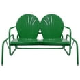 thumbnail image 1 of Northlight 2-Person Outdoor Retro Tulip Steel Double Glider Chair, Green, 1 of 5