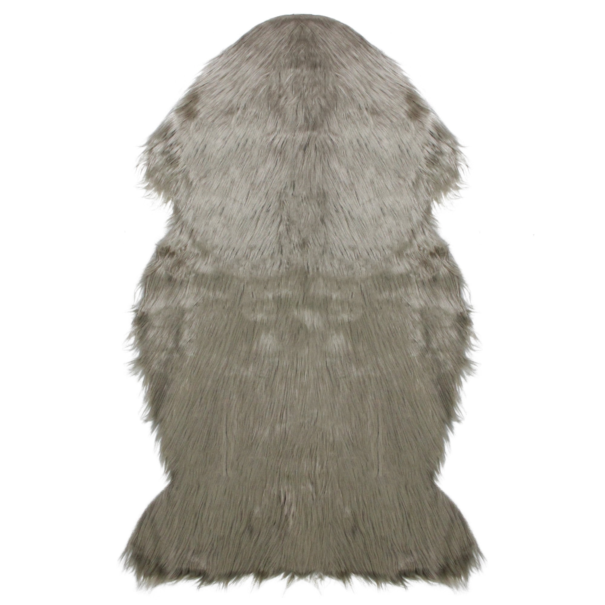 Northlight 2' x 3' Furry Chic Latte Brown Faux Fur Plush Pile Area Throw Rug