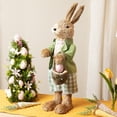 thumbnail image 1 of Northlight Standing Sisal Spring Rabbit Figure with Egg Basket Easter Decoration - 20.25", 1 of 6
