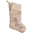 thumbnail image 1 of Northlight 20.5-Inch Gold Glitter and Sequin Satin Cuff Christmas Stocking, 1 of 3