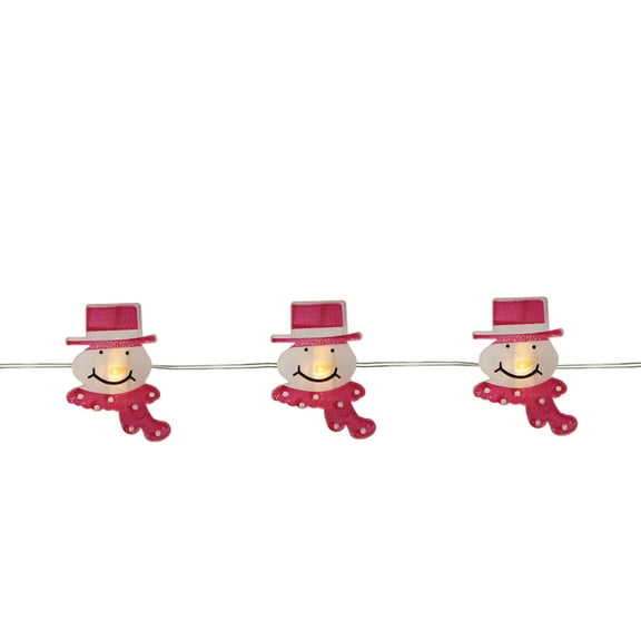 Northlight LED Snowman Micro Fairy Christmas Lights - White - 6' Silver Wire - 20ct