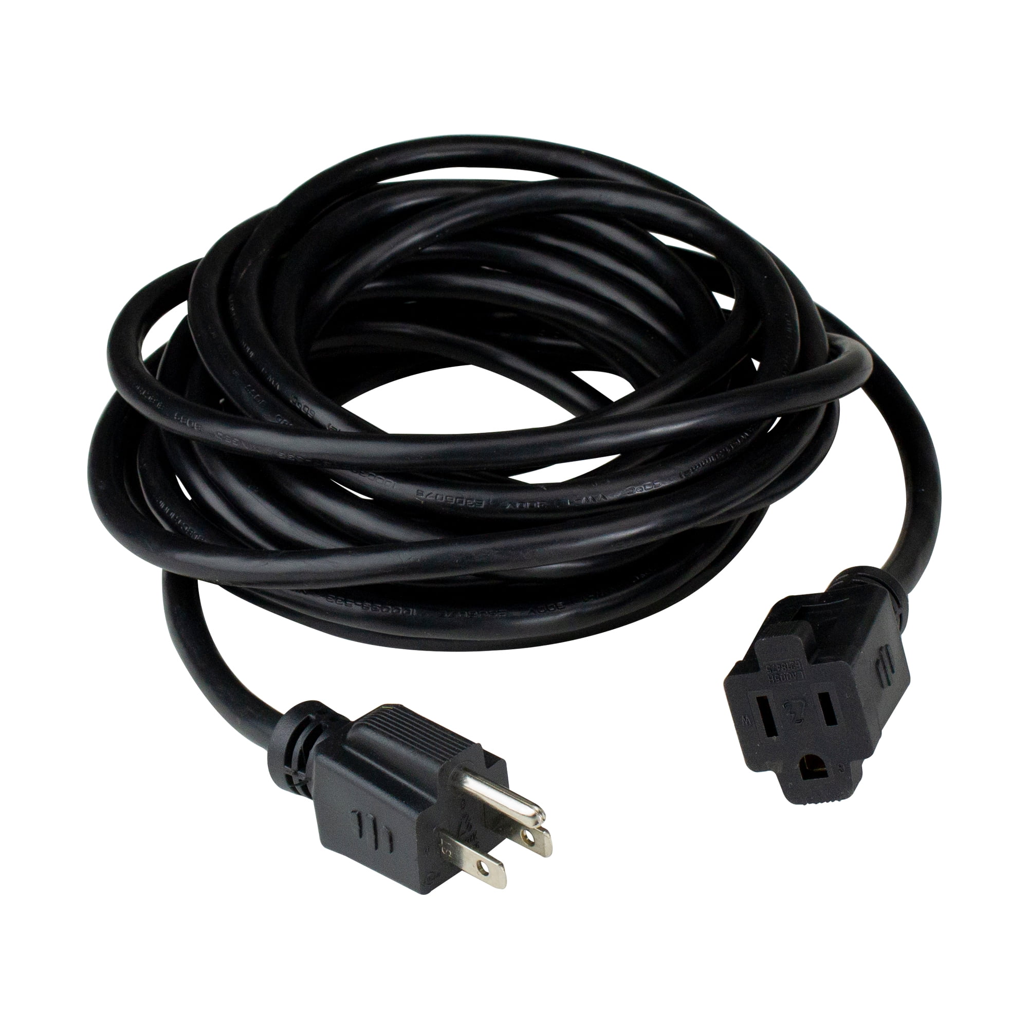 Northlight 20' Black 3Prong Outdoor Extension Power Cord