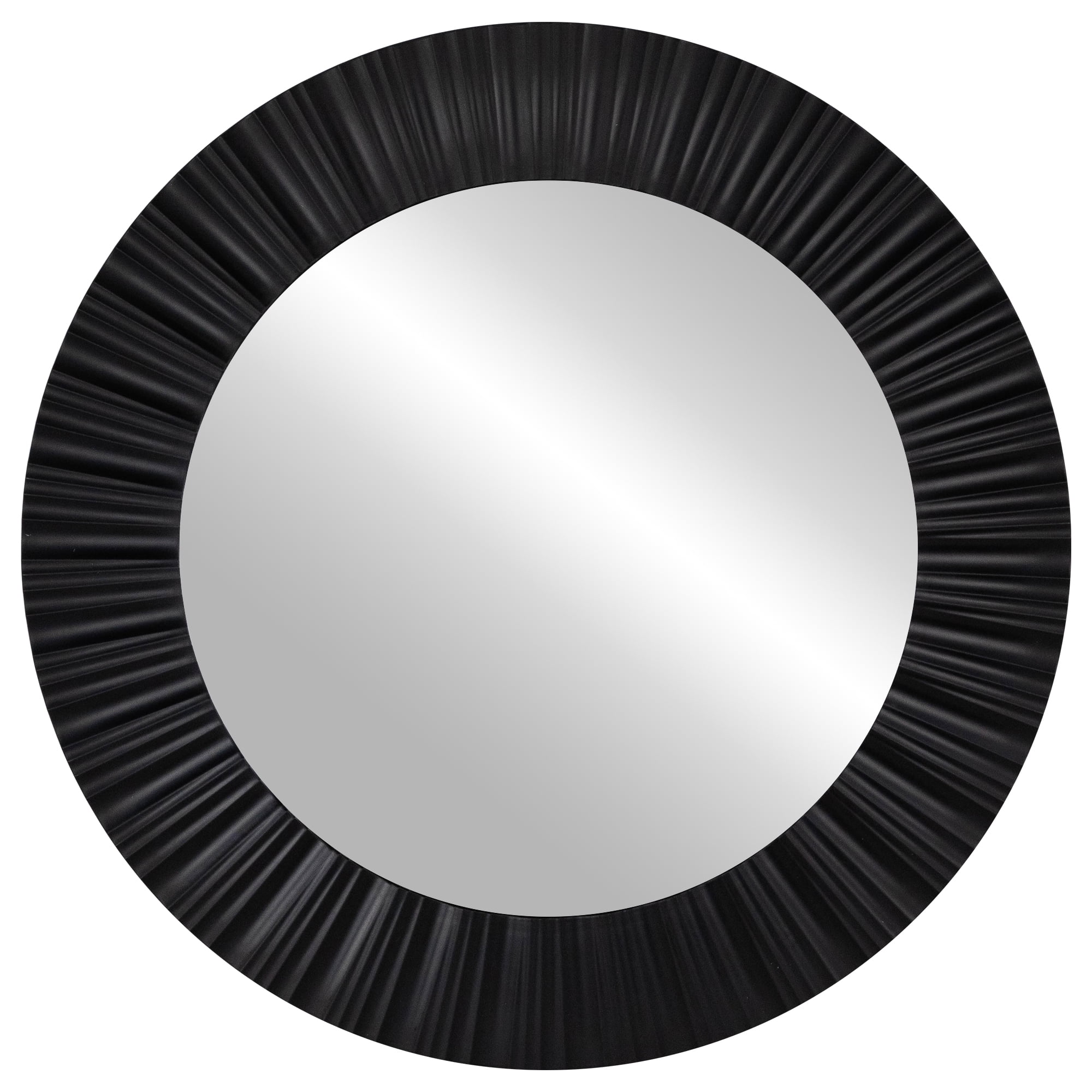 Sophisticated Gold Fluted 22" Round Wall Mirror