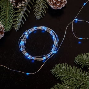 Northlight LED Micro Fairy Christmas Lights - Blue - 6ft Copper Wire - 20ct