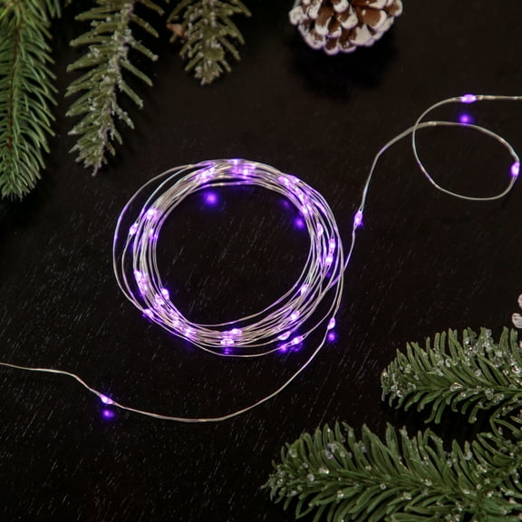 Northlight LED Micro Fairy Christmas Lights - Purple - 6ft Copper Wire - 20ct