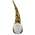 thumbnail image 1 of Northlight Santa Gnome Head with Sequined Jingle Bell Hat Christmas Decoration - 20" - Gold and Red, 1 of 6