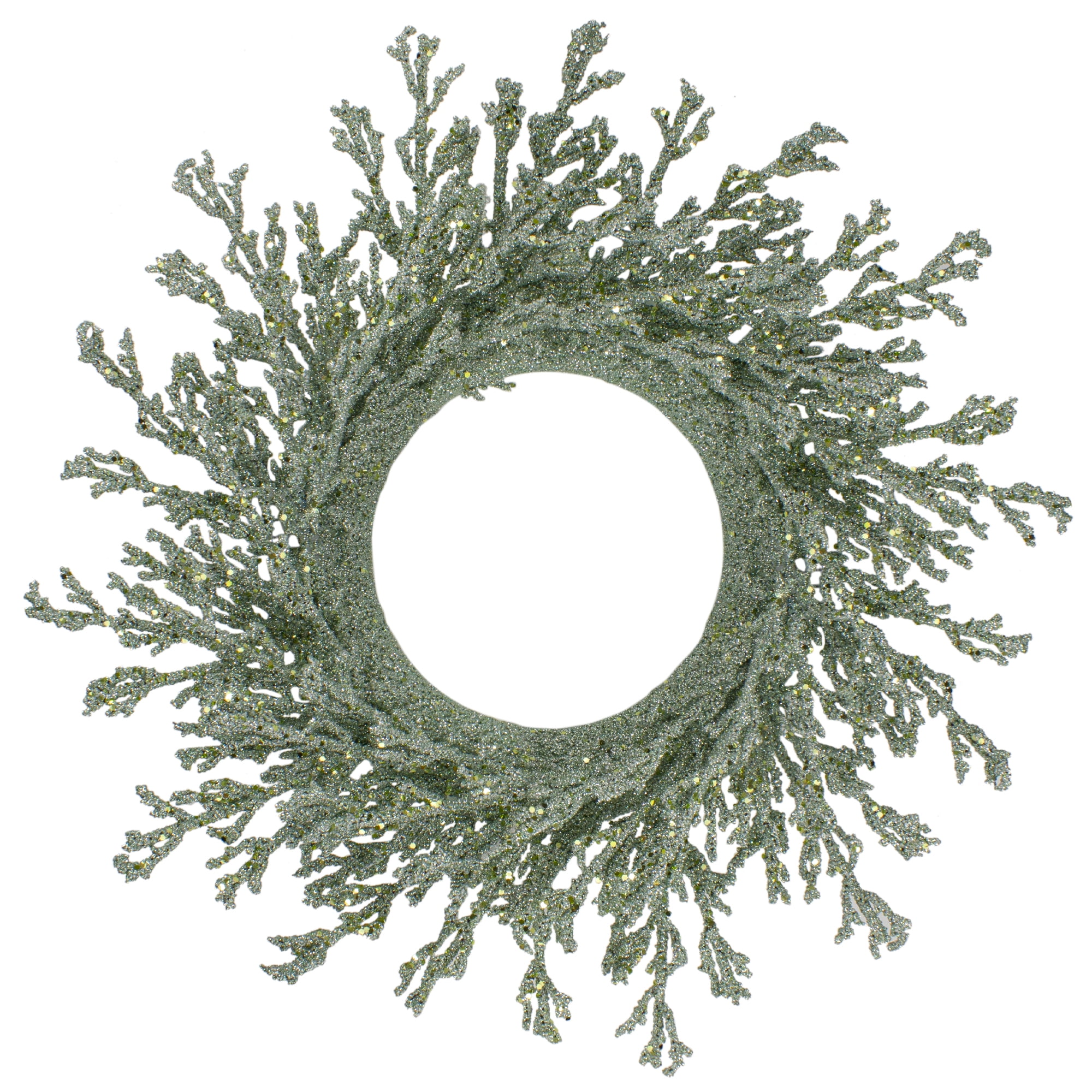 Northlight Glittered Artificial Coral Small Christmas  Wreath - 20"