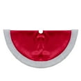 thumbnail image 1 of Northlight 20-Inch Red Satin Mini Christmas Tree Skirt With a White Faux Fur Trim, 1 of 3