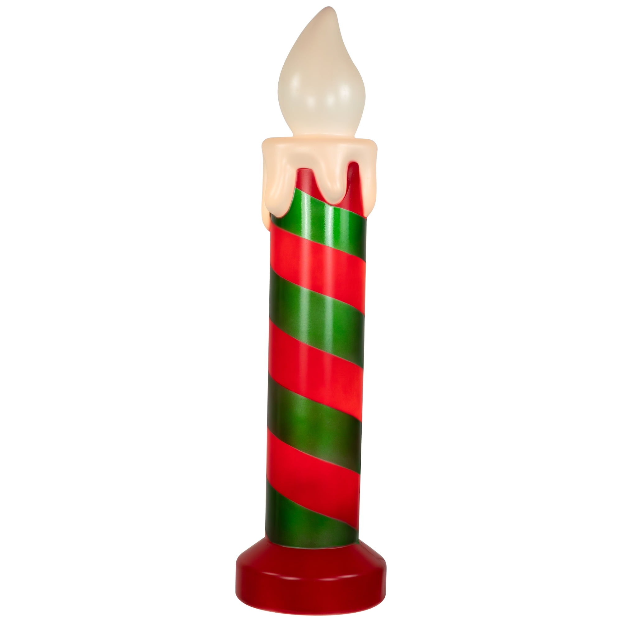 Northlight Lighted Striped Candle Blow Mold Outdoor Christmas