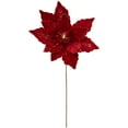 thumbnail image 1 of Northlight 20" Lighted Red Velvet Poinsettia Christmas Stem Spray, 1 of 5