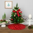 thumbnail image 1 of Northlight Sequin Snowflake Pattern Mini Christmas Tree Skirt - Red - 20", 1 of 7