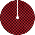 thumbnail image 1 of Northlight 20" Red and Black Buffalo Plaid Mini Christmas Tree Skirt, 1 of 4