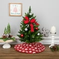 thumbnail image 1 of Northlight Glitter Snowflake Mini Christmas Tree Skirt - Red - 20", 1 of 7