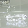 thumbnail image 1 of 20 Battery Operated Cool White LED Micro Rice Christmas Lights - 6.5 ft Ultra Slim Silver Wire, 1 of 2