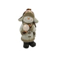 thumbnail image 1 of 21" Battery Operated LED Lighted Snowman with Snowball Christmas Table Top Decoration, 1 of 1