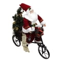 thumbnail image 1 of Northlight 21" Classic Santa Claus on Black Tricycle with Decorated Tree and Presents Christmas, 1 of 1