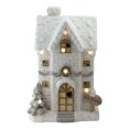 thumbnail image 1 of Northlight 22.5" LED Lighted Musical Snowy Brick House Christmas Decor, 1 of 3