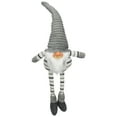 thumbnail image 1 of Northlight Striped Sitting Gnome Christmas Figure - 22" - Gray, White and Black, 1 of 5