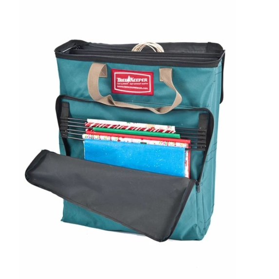 Northlight 22" Green Tissue and Gift Wrapping Paper Christmas Storage Bag