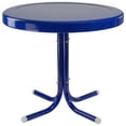 thumbnail image 1 of Northlight 22" Outdoor Retro Tulip Steel Side Table, Blue, 1 of 4