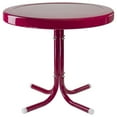 thumbnail image 1 of Northlight 22" Outdoor Retro Tulip Steel Side Table, Pink, 1 of 4
