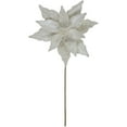 thumbnail image 1 of Northlight 22" Pearl White Glittered Poinsettia Christmas Stem Spray, 1 of 5