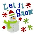 thumbnail image 1 of Northlight 22-Piece Red and Blue “Let it Snow” Gel Christmas Window Clings, 1 of 2