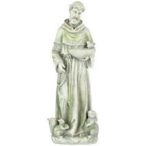 Northlight 23.5" Saint Francis of Assisi Bird Feeder Outdoor Patio Garden Statue - Gray