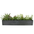 thumbnail image 1 of Northlight Artificial Mixed Succulents in Wooden Planter - 23", 1 of 5