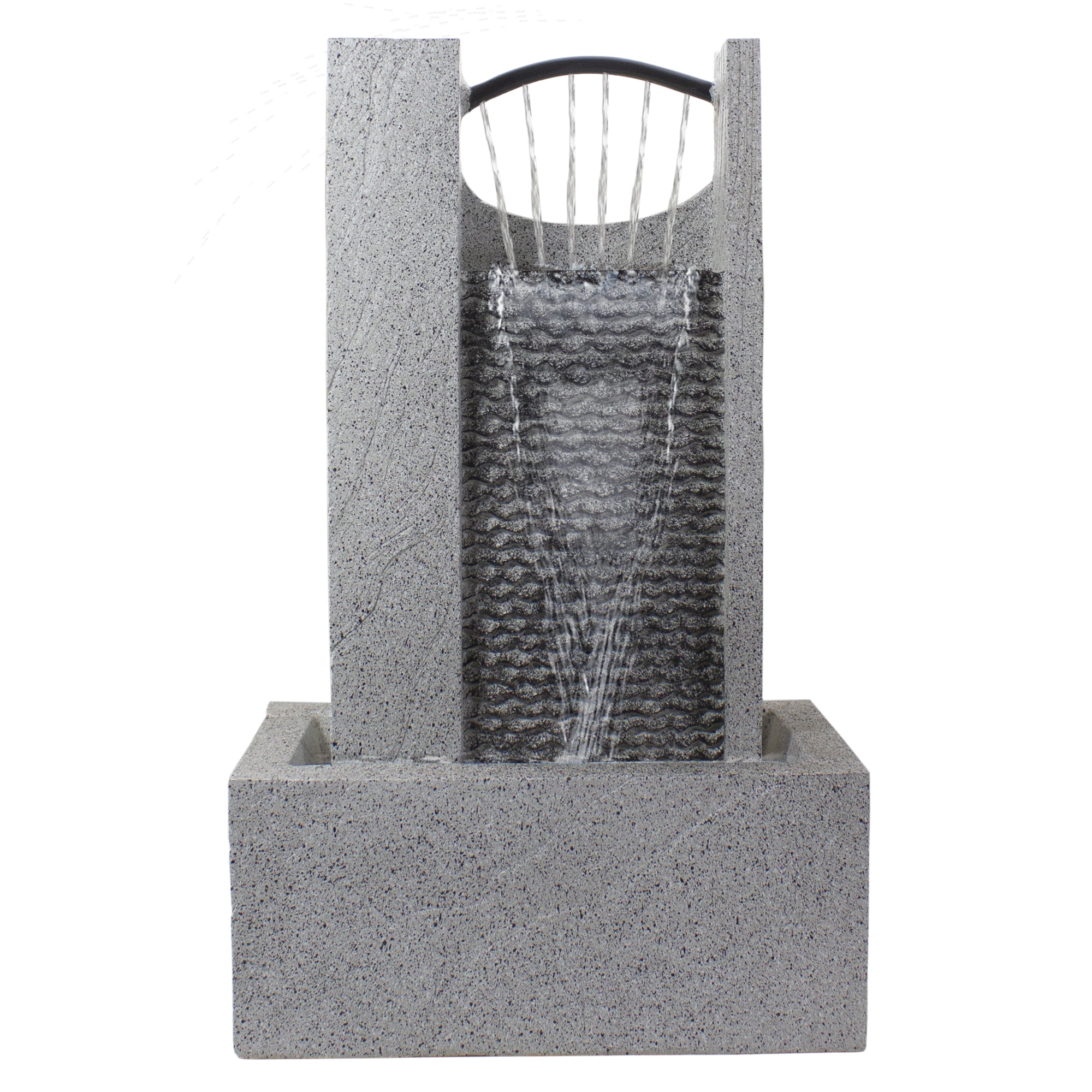 Northlight Modern Style Rainfall Outdoor Water Fountain - 23" - Gray