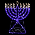 thumbnail image 1 of Northlight 23" LED Rope Light Commercial Hanukkah Menorah - Clear/Blue, 1 of 3