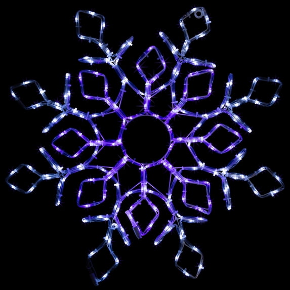 Northlight LED Lighted Snowflake Outdoor Christmas Decoration - 23" - Blue and White