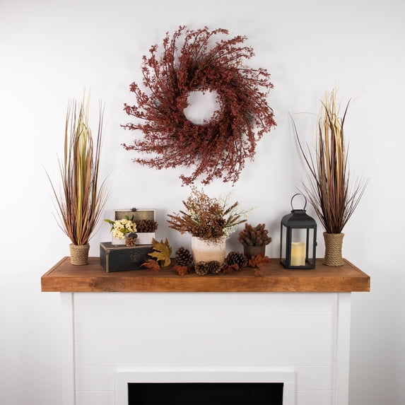 Northlight Pip Berry Clusters Artificial Fall Harvest Twig Wreath - 24"