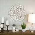 thumbnail image 1 of Northlight 24" Brushed Antique White Damask Round Wall Panel, 1 of 7