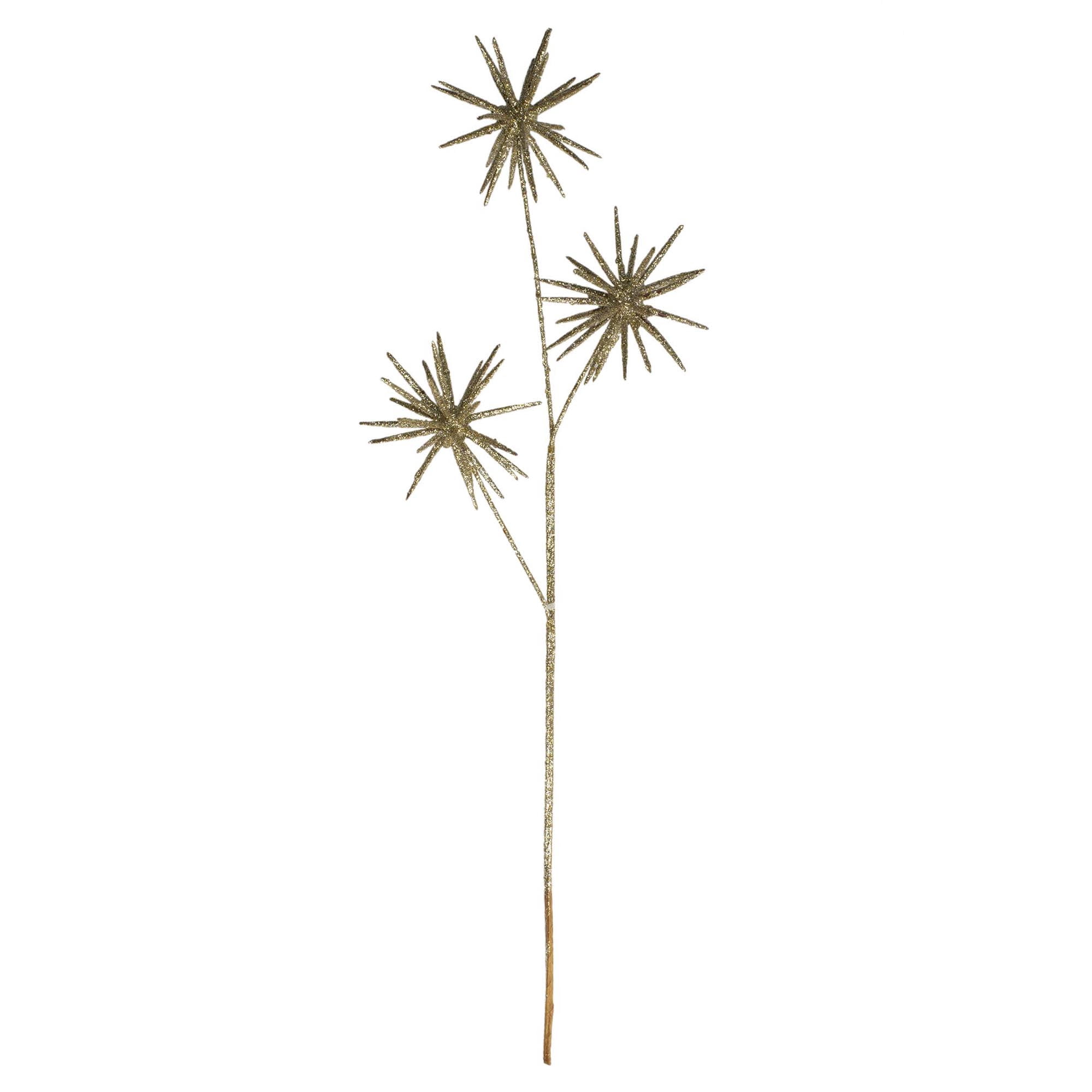 Northlight 24" Gold Glitter Star Ball Artificial Christmas Spray