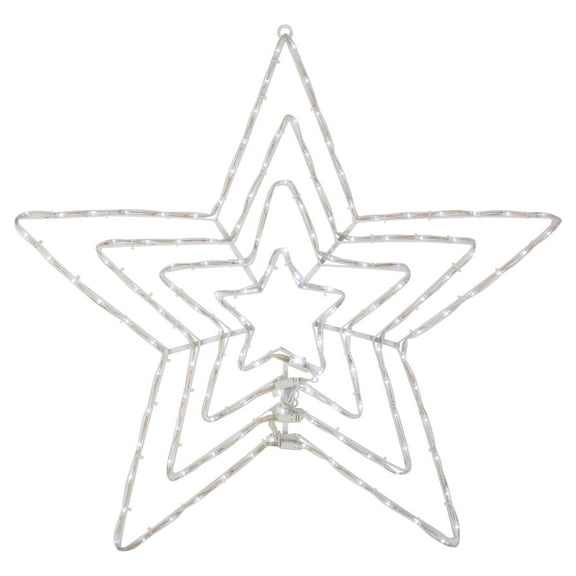 Northlight 24" LED Lighted Layered Stars 8 Function Christmas Window Silhouette