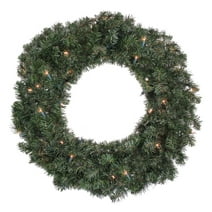Northlight 24" Prelit Canadian Pine Artificial Christmas Wreath - Clear Lights