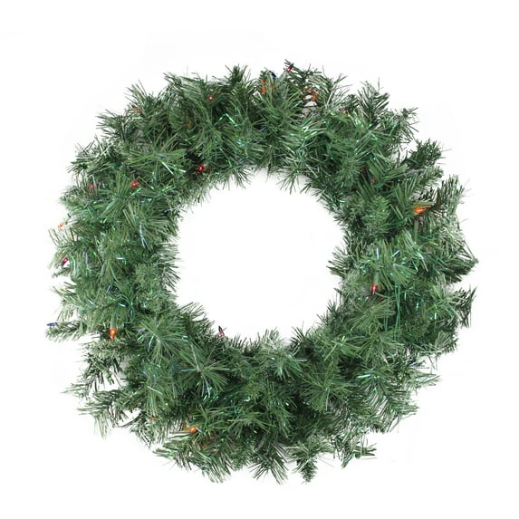 Northlight 24" Prelit Minetoba Pine Artificial Christmas Wreath - Multi Lights