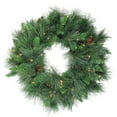 thumbnail image 1 of Northlight 24" Prelit White Valley Pine Artificial Christmas Wreath - Clear Lights, 1 of 3